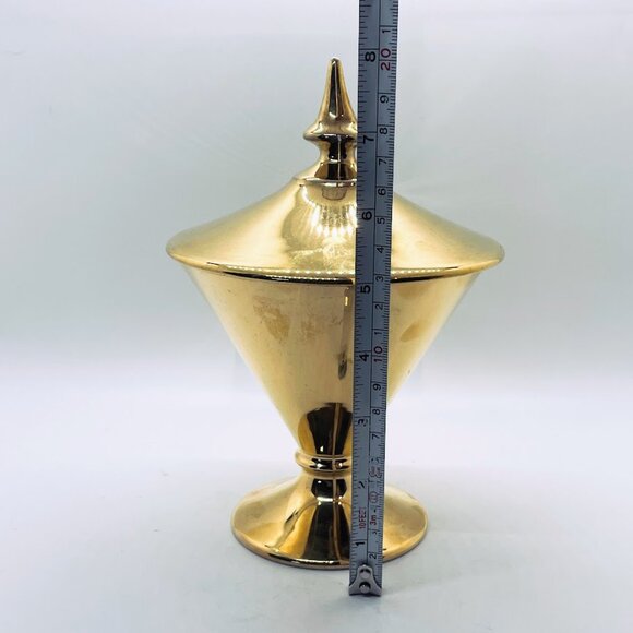 Vintage Royal Winton Golden Age Porcelain MCM Candy Dish Apothecary with Lid - Picture 12 of 13